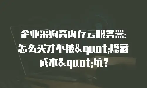 企业采购高内存云服务器：怎么买才不被