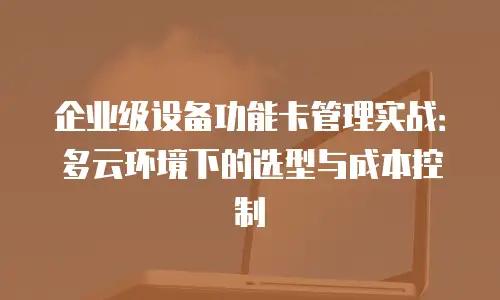 企业级设备功能卡管理实战：多云环境下的选型与成本控制