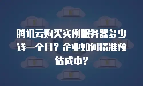 腾讯云购买实例服务器多少钱一个月？企业如何精准预估成本？