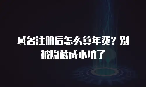 域名注册后怎么算年费？别被隐藏成本坑了
