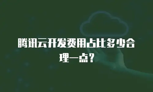 腾讯云开发费用占比多少合理一点？