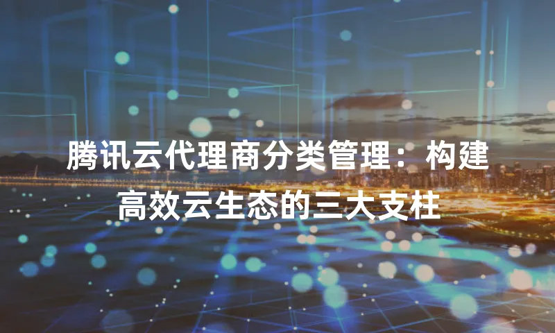 腾讯云代理商分类管理：构建高效云生态的三大支柱