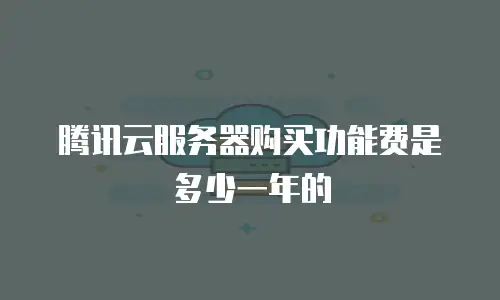 腾讯云服务器购买功能费是多少一年的