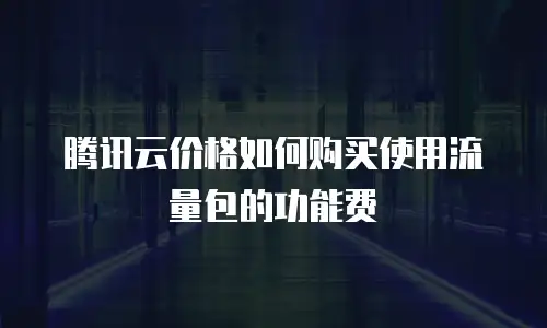 腾讯云价格如何购买使用流量包的功能费