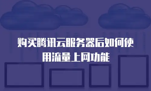 购买腾讯云服务器后如何使用流量上网功能