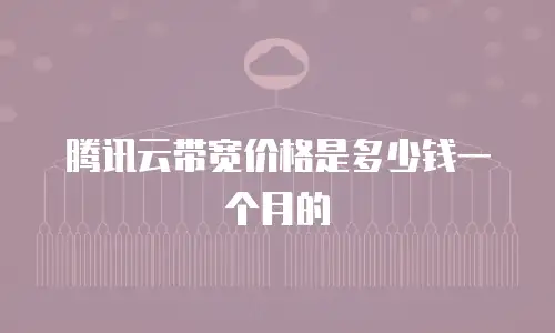 腾讯云带宽价格是多少钱一个月的