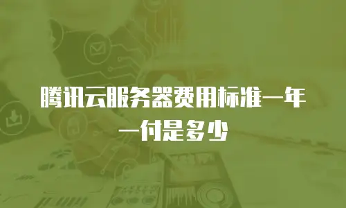 腾讯云服务器费用标准一年一付是多少