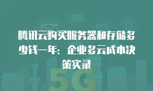 腾讯云购买服务器和存储多少钱一年：企业多云成本决策实录