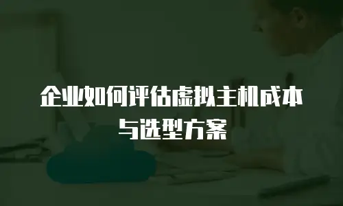 企业如何评估虚拟主机成本与选型方案