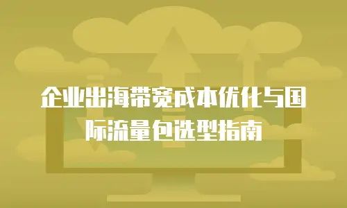 企业出海带宽成本优化与国际流量包选型指南