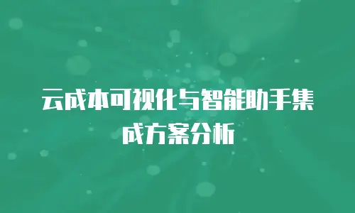 云成本可视化与智能助手集成方案分析