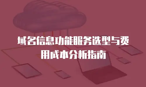域名信息功能服务选型与费用成本分析指南