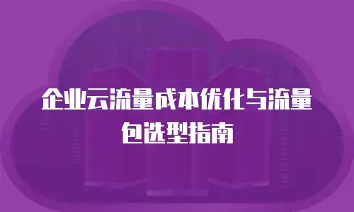 企业云流量成本优化与流量包选型指南