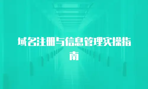 域名注册与信息管理实操指南
