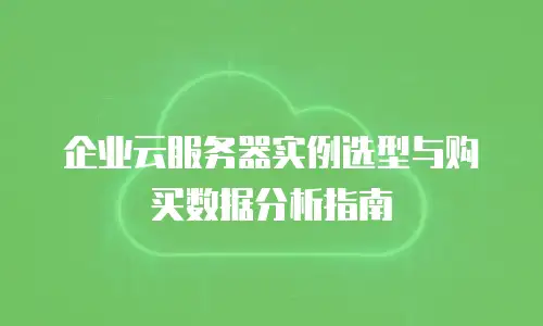 企业云服务器实例选型与购买数据分析指南