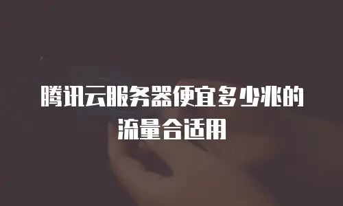 腾讯云服务器便宜多少兆的流量合适用