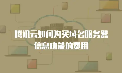 腾讯云如何购买域名服务器信息功能的费用
