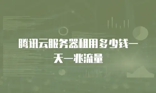 腾讯云服务器租用多少钱一天一兆流量