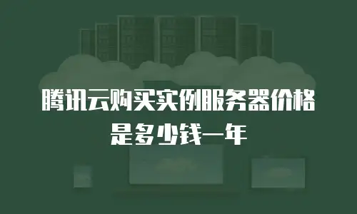 腾讯云购买实例服务器价格是多少钱一年