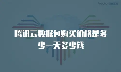 腾讯云数据包购买价格是多少一天多少钱