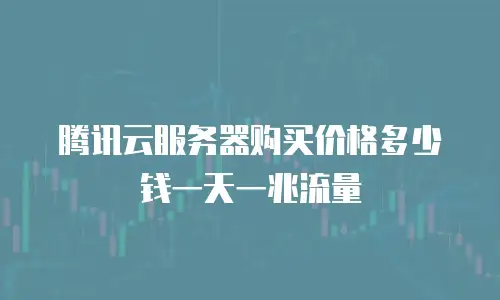 腾讯云服务器购买价格多少钱一天一兆流量