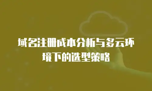 域名注册成本分析与多云环境下的选型策略