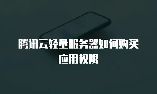 腾讯云轻量服务器如何购买应用权限