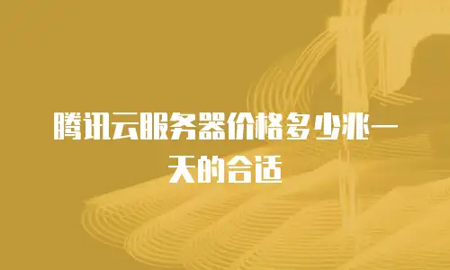腾讯云服务器价格多少兆一天的合适