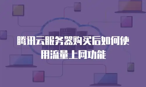腾讯云服务器购买后如何使用流量上网功能