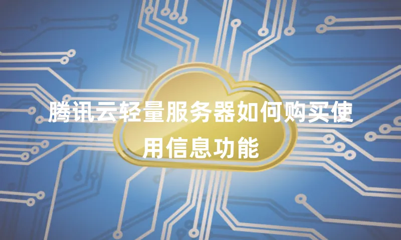 腾讯云轻量服务器如何购买使用信息功能