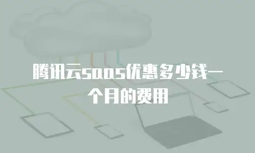 腾讯云saas优惠多少钱一个月的费用