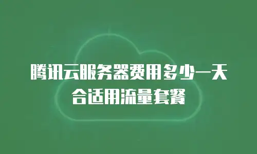 腾讯云服务器费用多少一天合适用流量套餐