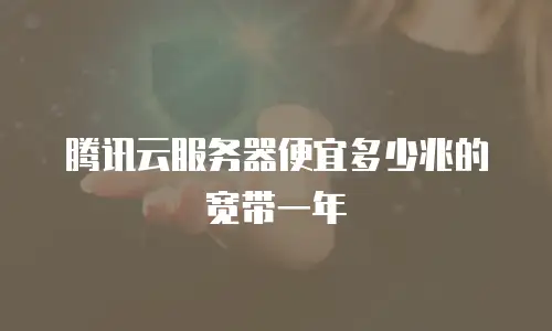 腾讯云服务器便宜多少兆的宽带一年